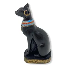 Imagem Escultura Deusa Bastet Gato EgĂpcio 13 Cm Em Resina Foto mini 4
