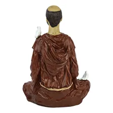 Imagem Estátua São Francisco De Assis Meditando Decorado Foto mini 4
