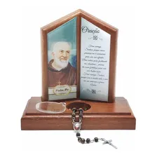 Imagem Grande Padre Pio Resina + Porta Terço Padre Pio Foto mini 4