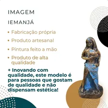Imagem Iemanja Flor 10cm Resina ? Umbanda Foto mini 4