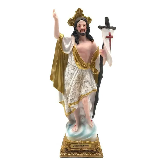 Imagem Jesus Ressuscitado 31 Cm - Resina Foto 1