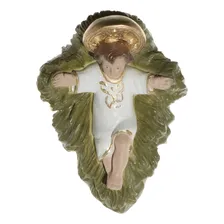 Imagem Menino Jesus Manjedoura 15cm Gesso Escultura Cat贸lica Foto mini 1