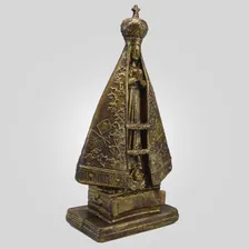 Imagem Nossa Senhora Aparecida 25 Cm- Borracha Dourada Foto mini  2