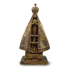 Imagem Nossa Senhora Aparecida 25 Cm- Borracha Dourada Foto  mini 1