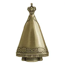 Imagem Nossa Senhora Aparecida Em Metal Ouro Velho 8,5 Cm Foto mini  2