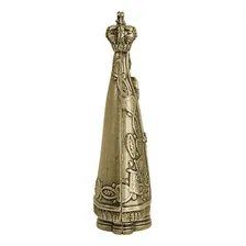 Imagem Nossa Senhora Aparecida Em Metal Ouro Velho 8,5 Cm Foto mini  3