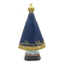 Imagem Nossa Senhora Aparecida Manto Dourado Resina 30 Cm Foto mini 3