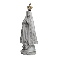 Imagem Nossa Senhora Aparecida Mármore Com Coroa Metal 20 Cm Foto mini 4