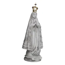 Imagem Nossa Senhora Aparecida Mármore Com Coroa Metal 20 Cm Foto mini 3