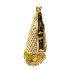 Imagem Nossa Senhora Aparecida Pequena Manto De Juta 20cm Foto mini  3