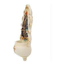 Imagem Nossa Senhora Aparecida Pia Água Benta 21cm Cor Branco Foto mini 3