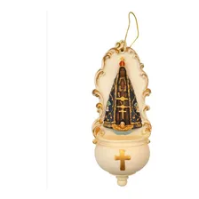 Imagem Nossa Senhora Aparecida Pia Água Benta 21cm Cor Branco Foto mini 1