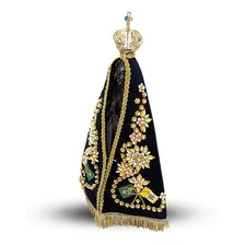 Imagem Nossa Senhora Da Aparecida Resina Manto + Coroa 36cm Cor Preta Foto mini 1