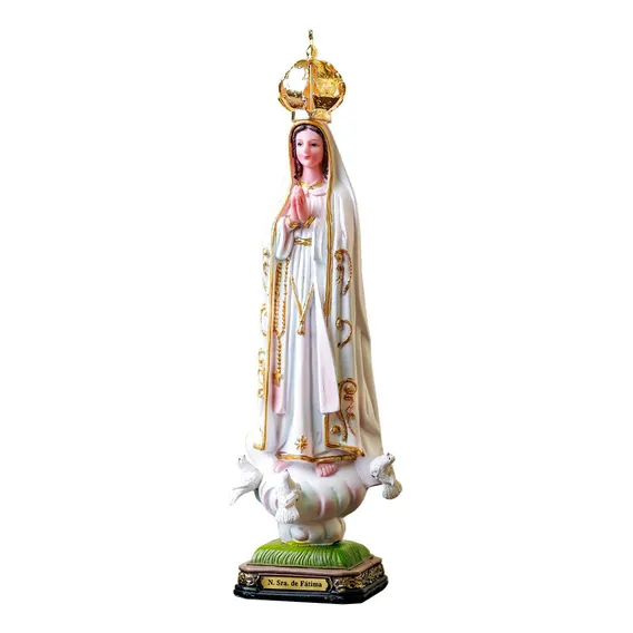 Imagem Nossa Senhora De Fátima 30cm Resina Foto 1
