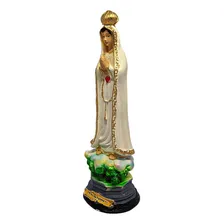 Imagem Nossa Senhora De Fátima Gesso 20cm Lembrança Foto mini 1