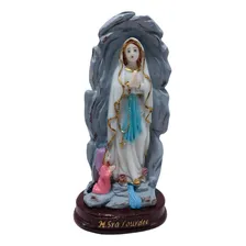 Imagem Nossa Senhora De Lourdes Na Gruta Resina 15 Cm Foto mini  3