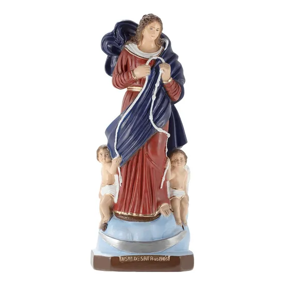 Imagem Nossa Senhora Desatadora De Nós 23cm Gesso Escultura Foto 1