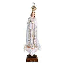 Imagem Nossa Senhora Fátima Em Resina Portuguesa 35 Cm Cor Portugal Foto mini 1