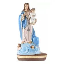 Imagem Nsa. Sra Dos Navegantes 23cm Gesso Escultura Cat贸lica Foto mini 1