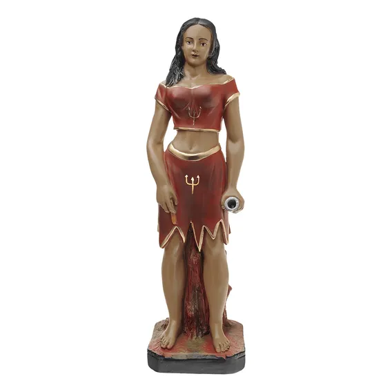 Imagem Pomba Gira Maria Farrapo 42cm Gesso Escultura Umbanda Foto 1