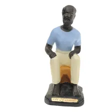 Imagem Preto Velho Pai Jeremias 30cm Gesso Escultura Foto mini 1
