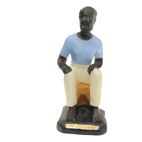 Imagem Preto Velho Pai Jeremias 30cm Gesso Escultura Foto 1
