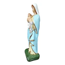 Imagem Sacra Religiosa Católica - Nossa Senhora Do Bom Parto Cor Manto Azul Claro Foto mini  2