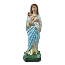 Imagem Sacra Religiosa Católica - Nossa Senhora Do Bom Parto Cor Manto Azul Claro Foto  mini 1