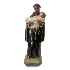 Imagem Sacra Religiosa Santo São Benedito - Igreja Católica Cor Manto Preto Foto mini 1