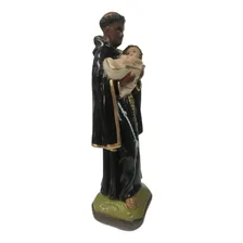 Imagem Sacra Religiosa Santo São Benedito - Igreja Católica Cor Manto Preto Foto mini 3