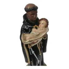 Imagem Sacra Religiosa Santo São Benedito - Igreja Católica Cor Manto Preto Foto mini 2