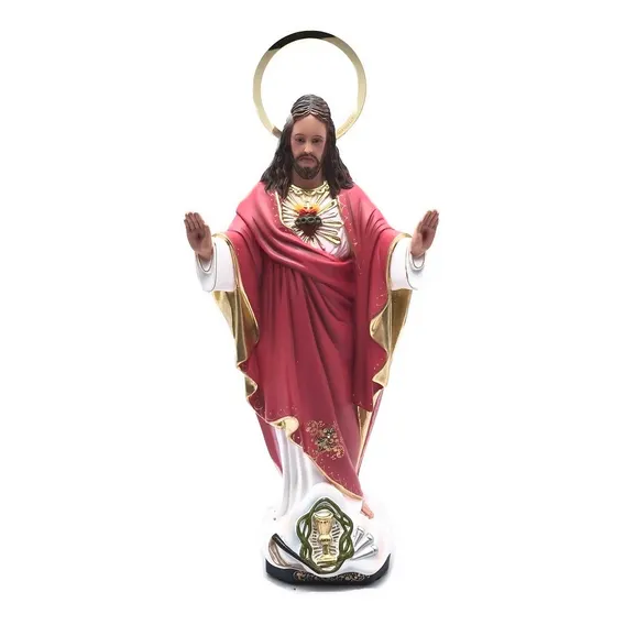 Imagem Sagrado Coração De Jesus Elegance Resina 30cm Foto 1