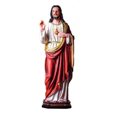 Imagem Sagrado Coração De Jesus Resina 45cm Cor Colorido Foto mini 1