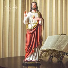 Imagem Sagrado Coração De Jesus Resina 45cm Cor Colorido Foto mini 4