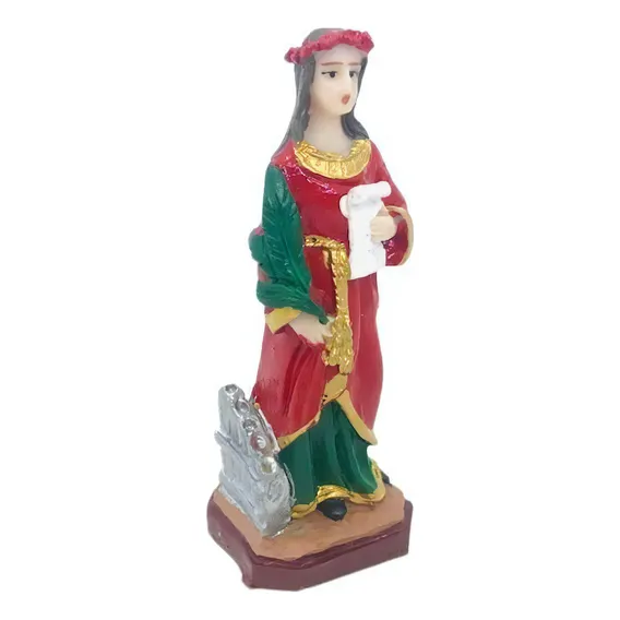 Imagem Santa Cecília Em Resina 7 Cm Foto 1