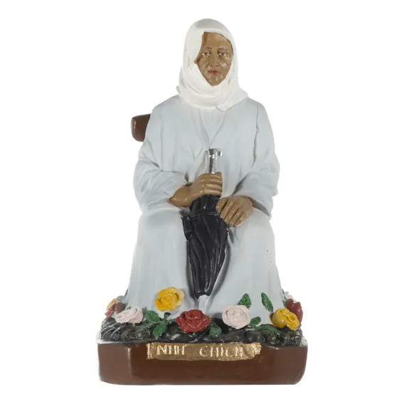 Imagem Santa Nhá Chica De 20cm Gesso Escultura Católica Foto 1