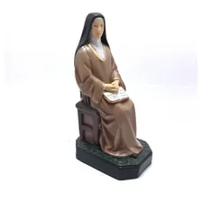 Imagem Santa Teresa Do Menino Jesus Sentada Gesso 20 Cm Foto mini 2