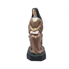 Imagem Santa Teresa Do Menino Jesus Sentada Gesso 20 Cm Foto mini 1