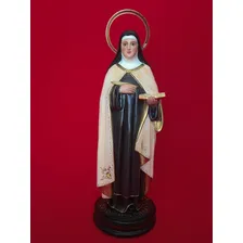 Imagem Santa Tereza D'ávila 35cm Calcário Resinado Florença Cor Creme-marrom Foto mini 3