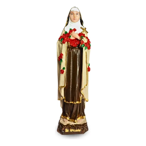 Imagem Santa Terezinha Do Menino Jesus Em Resina Linda 15cm Cor Colorida Foto 1