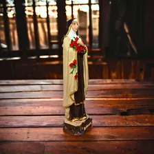Imagem Santa Terezinha Do Menino Jesus Em Resina Linda 15cm Cor Colorida Foto mini 4