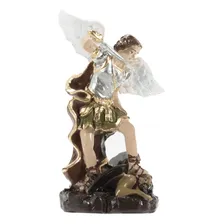 Imagem São Miguel Arcanjo 10cm Resina Escultura Católica Foto  mini 1