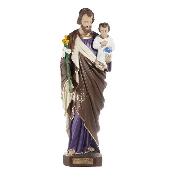 Imagem São José 60cm Gesso Escultura Santo Católico Foto 1