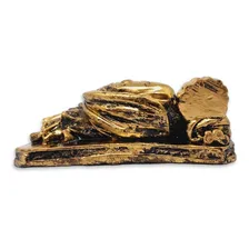Imagem São José Dormindo Grande Gesso 26cm Dourado Foto mini 3