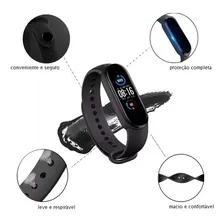 IMP Pulseira Mi Band 4 Miband 3 Preta Silicone Para Relógio Cor Preto Foto mini  3