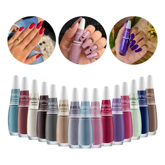 Impala Kit 15 Esmaltes Cores Sortidos Atacado Cores Misturadas Foto 1