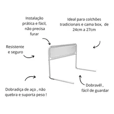 Império Diano kit 2 grades de cama grade cama 68x43cm branco aço Foto mini 3