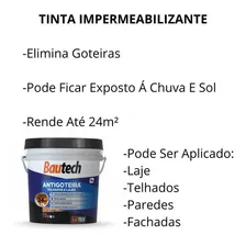Impermeabilizante Bautech Antigoteira 12kg Branco P/ Lajes Foto mini 2