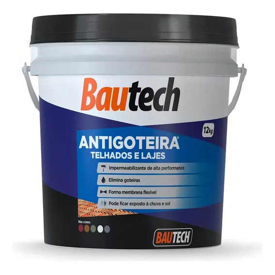 Impermeabilizante Bautech Antigoteira 12kg Branco P/ Lajes Foto 1