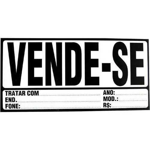 Impresso Administrativo Cartaz Vende-se 155x325mm - Tamoio Foto 1